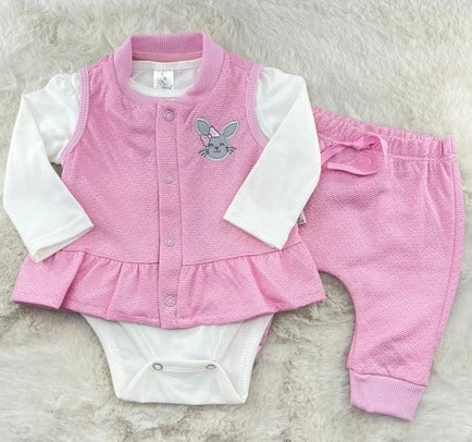 Conjunto Ajuar campanita rosa